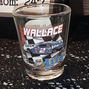 Collectable Miller Lite NASCAR (Wallace) Shot Glass